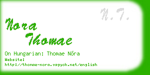 nora thomae business card